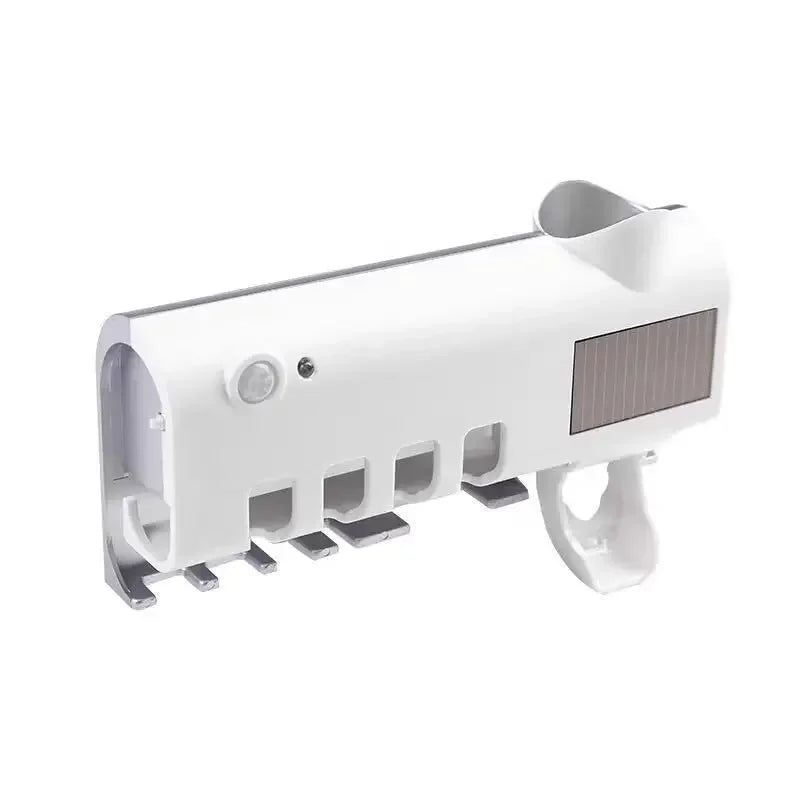 Smart UV Toothbrush Sanitizer & Automatic Toothpaste Dispenser