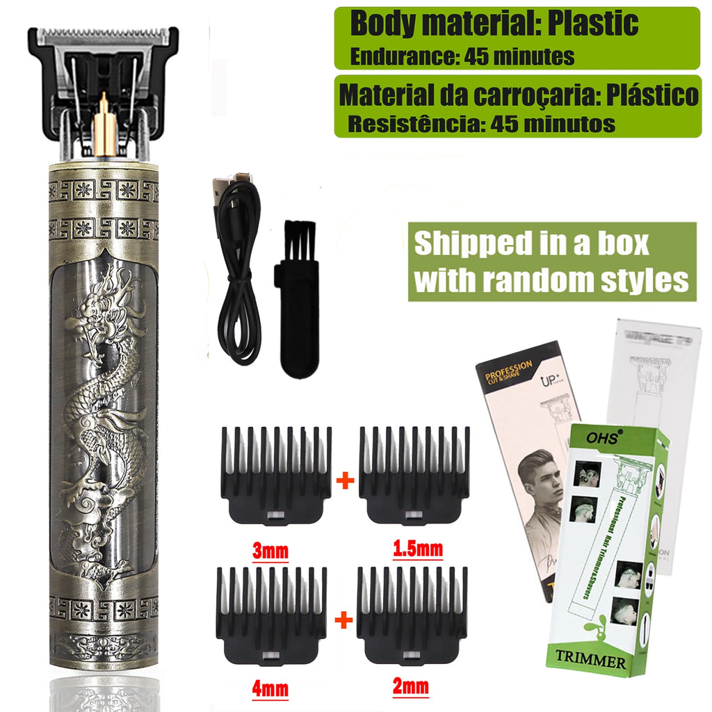 T9 Professional Cordless Hair Trimmer - Men's Electric Shaver