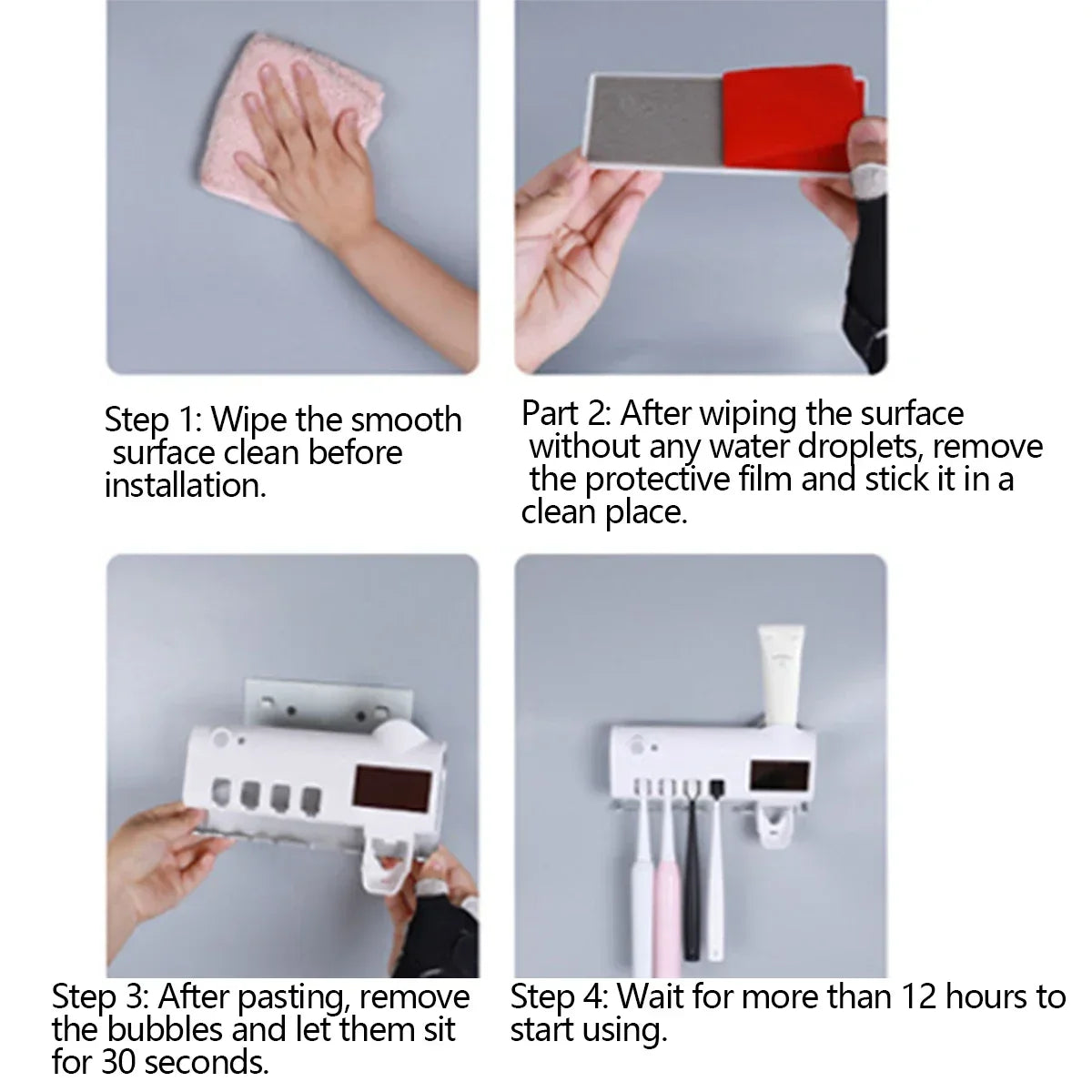 Smart UV Toothbrush Sanitizer & Automatic Toothpaste Dispenser