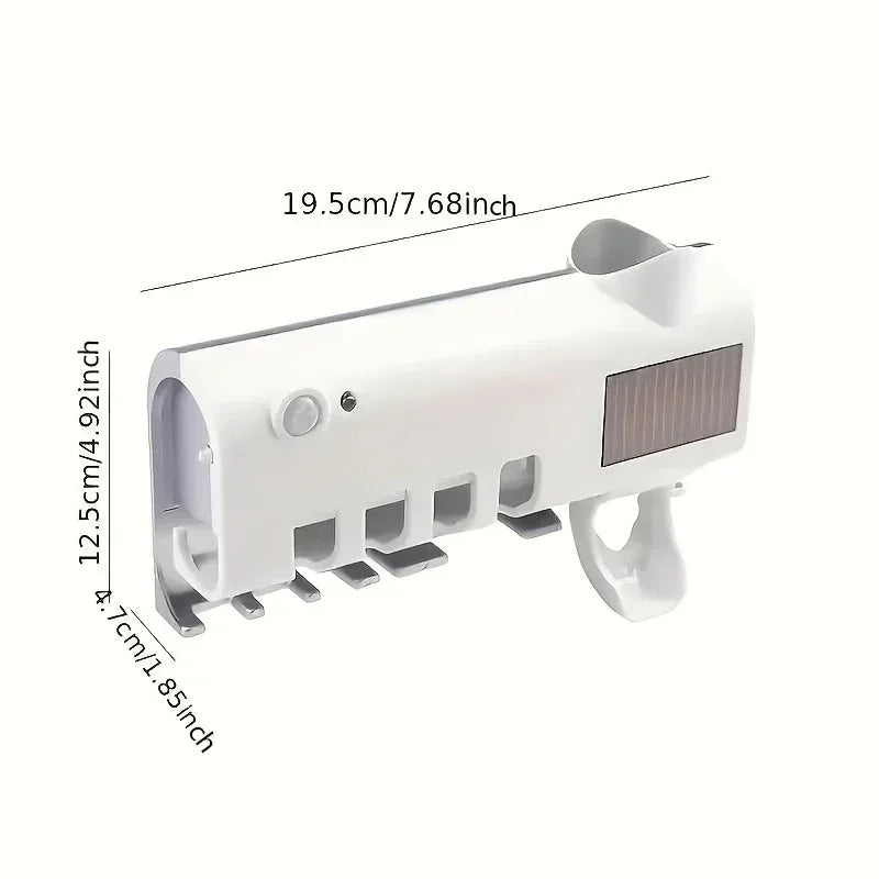 Smart UV Toothbrush Sanitizer & Automatic Toothpaste Dispenser