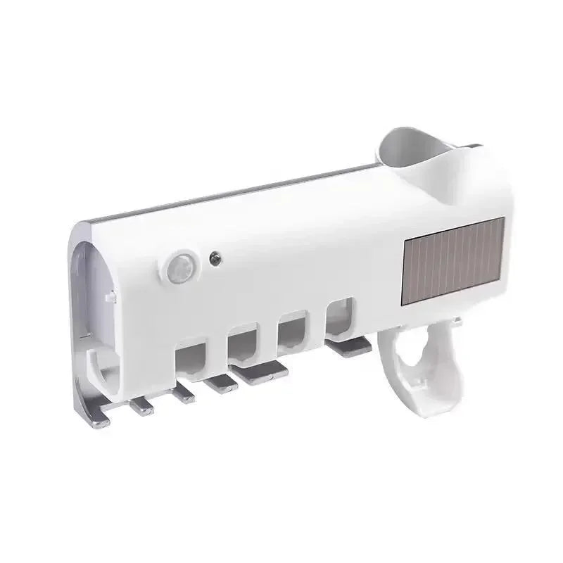 Smart UV Toothbrush Sanitizer & Automatic Toothpaste Dispenser