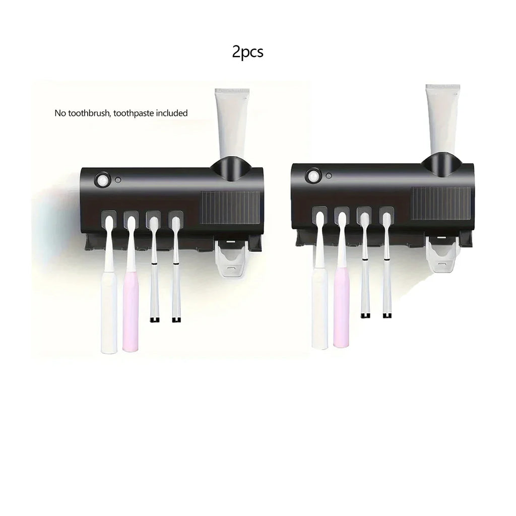 Smart UV Toothbrush Sanitizer & Automatic Toothpaste Dispenser