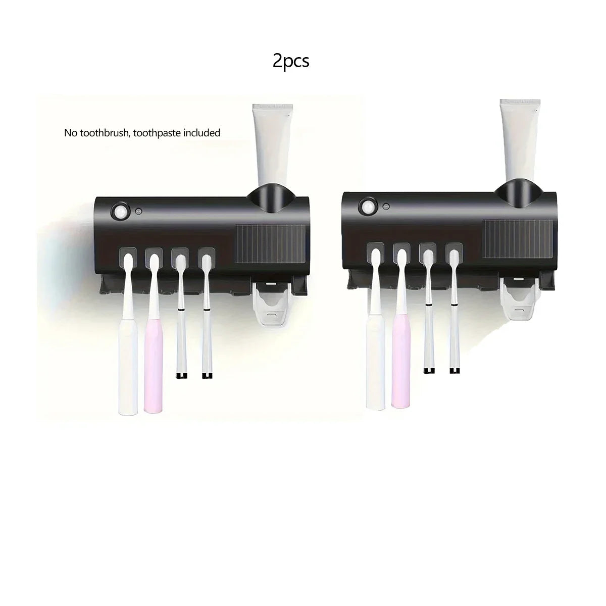 Smart UV Toothbrush Sanitizer & Automatic Toothpaste Dispenser