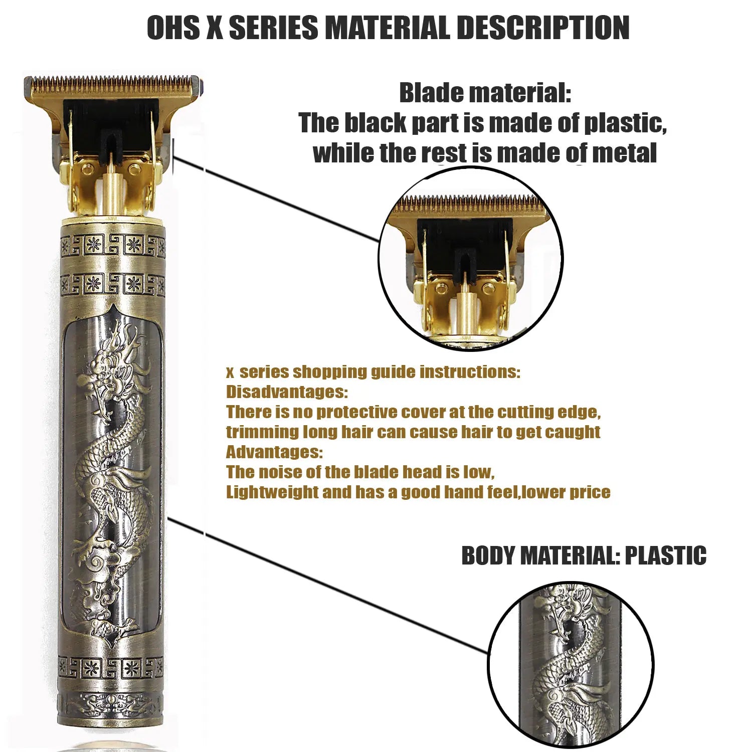 T9 Professional Cordless Hair Trimmer - Men's Electric Shaver