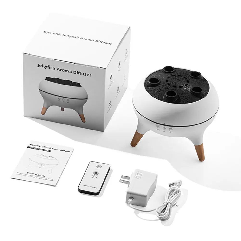 Dynamic Jellyfish Air Humidifier Remote Control Desktop Air Humidifier 7 Colorful Simulation Mushroom Essential Oil Diffuser
