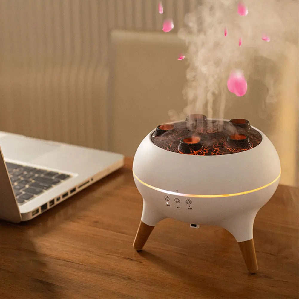 Dynamic Jellyfish Air Humidifier Remote Control Desktop Air Humidifier 7 Colorful Simulation Mushroom Essential Oil Diffuser